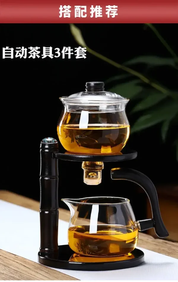 S7d447d4e10a14e9db2ccdbd3945eb6efw Full Automatic Dianthus Caryophyllus Glass Teapot (Heat-Resistant) - Infuser, Drip, Warmer