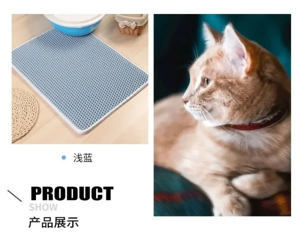 S8873ba042467469e99507622e2d88163c Cat Litter Mat Double Layer Waterproof Non-slip Sand Cat Pad Washable Bed