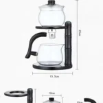 Full Automatic Dianthus Caryophyllus Glass Teapot (Heat-Resistant) - Infuser, Drip, Warmer