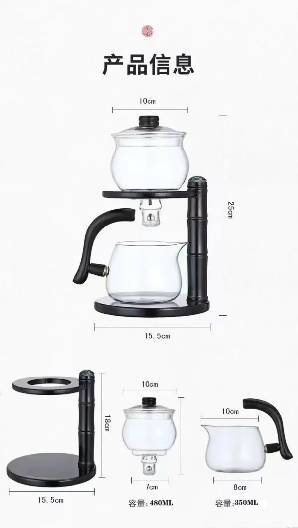 S94c92b06ff0a4818bfcd340f655160906 Full Automatic Dianthus Caryophyllus Glass Teapot (Heat-Resistant) - Infuser, Drip, Warmer