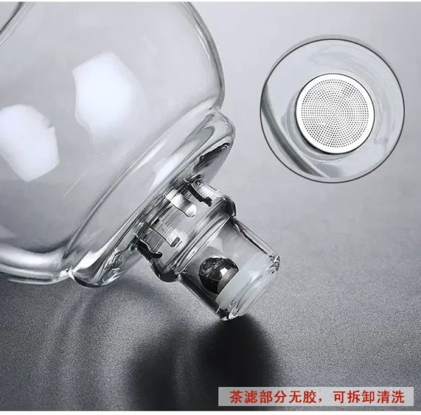 S98cab618a53a42469a7cdb00c1370e84w Full Automatic Dianthus Caryophyllus Glass Teapot (Heat-Resistant) - Infuser, Drip, Warmer