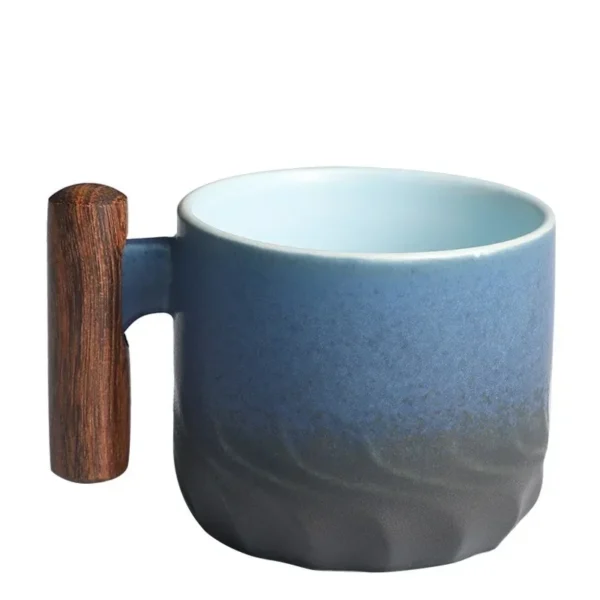 Sa5445fea01c24caca39e00c854a56341S 80ml Ceramic Mug (Filter) - Handmade, Wood Handle, Gift