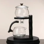 Full Automatic Dianthus Caryophyllus Glass Teapot (Heat-Resistant) - Infuser, Drip, Warmer