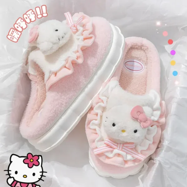 Sanrio-Hello-Kitty-Cotton-Slippers-For-Women-My-Melody-Winter-Thick-Soft-Sole-Slides-Indoor-Floor.jpg_640x640.jpg_ Hello Kitty Slippers (Women's) - Cozy Winter, Indoor/Outdoor