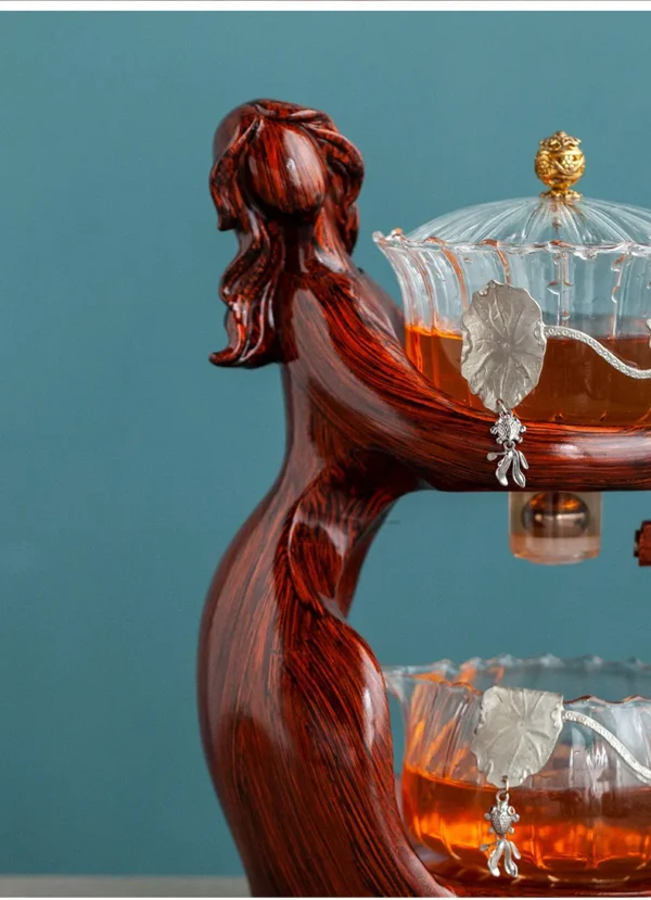 Sbe2b49100efb4e66bc19b1c732002d1et Tea Making Kungfu Tea Set Automatic (Heat-Resistant Glass) - Warmer, Infuser