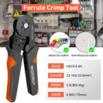 Ferrule Crimper Tool, Ratchet Crimping Tool Kit-Wire Stripper & Crimper Plier, or Plier Set with Connectors