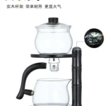 Full Automatic Dianthus Caryophyllus Glass Teapot (Heat-Resistant) - Infuser, Drip, Warmer