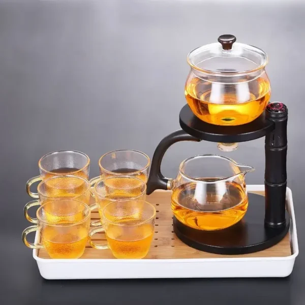 Sf6a60d97d365423ba62d49ddc947044dW Full Automatic Dianthus Caryophyllus Glass Teapot (Heat-Resistant) - Infuser, Drip, Warmer