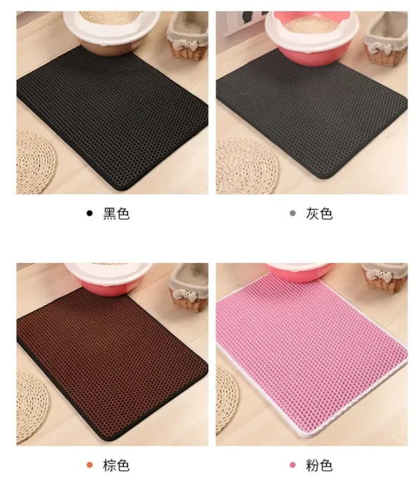 Sf71a2dfabfd246e19e509be227cd6dcch Cat Litter Mat Double Layer Waterproof Non-slip Sand Cat Pad Washable Bed
