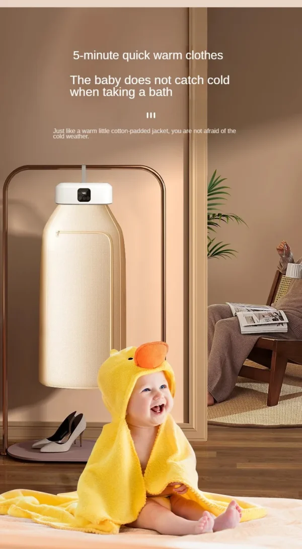 Sfa96a025cf0640cb8a67f62f67e64123p Multi-functional Electric Clothes Dryer (Remote Control) - Timer, Warm Air