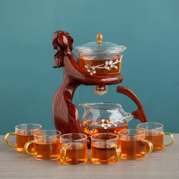 Tea-Making-Kungfu-Teapot-Teacup-Automatic-Tea-Set-Heat-resistant-Glass-Teapot-Holder-Base-Tea-infusers.jpg_ (1) Tea Making Kungfu Tea Set Automatic (Heat-Resistant Glass) - Warmer, Infuser