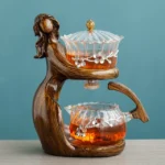 Tea Making Kungfu Tea Set Automatic (Heat-Resistant Glass) - Warmer, Infuser