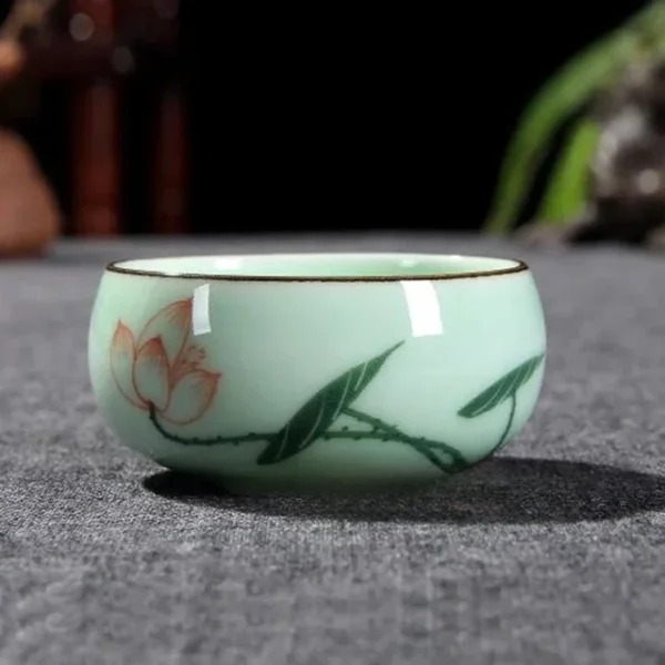 Traditional-Celadon-Hand-painted-Landscape-Teacup-Ceramic-Lotus-Bamboo-Carp-Tea-Set-Double-fish-Chinese-Tea.jpg_640x640.jpg_ Traditional 80ml Celadon Teacup Ceramic (Hand-painted Landscape) - Lotus, Bamboo, Carp