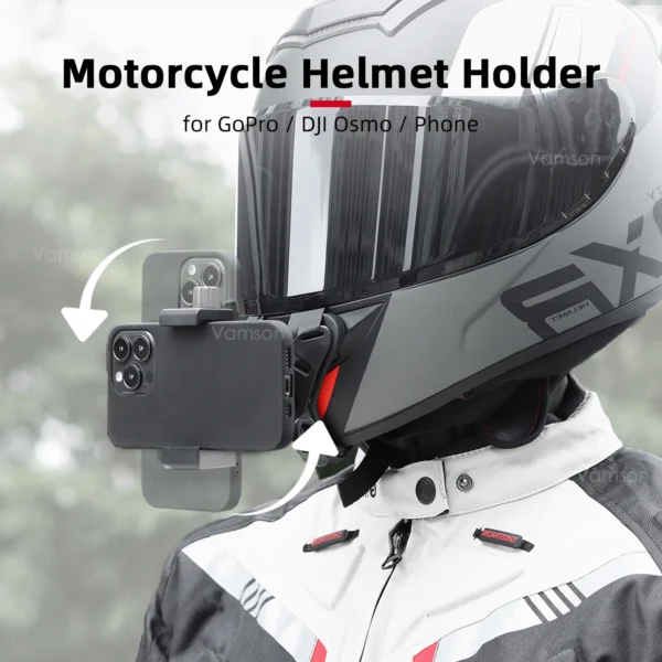 Vamson-Adjustable-Motorcycle-Helmet-Strap-Front-Chin-Stand-Mount-for-iPhone-Samsung-Xiaomi-for-GoPro-Hero.jpg_ Adjustable Motorcycle Helmet Mount for iPhone Samsung Xiaomi GoPro Hero 11 10 9 8