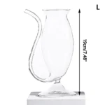 Cool Double-Wall Juice Wine Whiskey Glass (Straw Friendly) - Heat Resistant Hot/Cold Drinks
