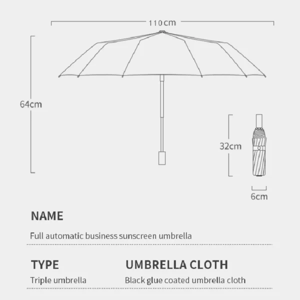 Xiaomi-12-Bone-Solid-color-Automatic-umbrella-Light-Collapsible-Large-size-sunshade-Uv-protection.jpg_ (2) Smart Xiaomi Auto Umbrella (Large, UV Protection) - Folds Light 12 Bone Solid color