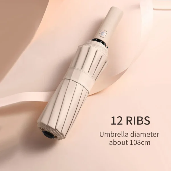 Xiaomi-12-Bone-Solid-color-Automatic-umbrella-Light-Collapsible-Large-size-sunshade-Uv-protection.jpg_ (4) Smart Xiaomi Auto Umbrella (Large, UV Protection) - Folds Light 12 Bone Solid color