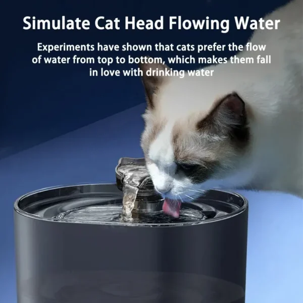 2 Cat Water Fountain Auto Recirculate Filtering Cats Dog Water Dispenser