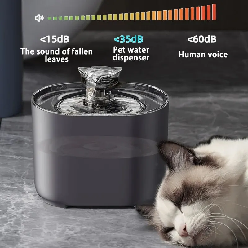 Cat Water Fountain Auto Recirculate Filtering Cats Dog Water Dispenser