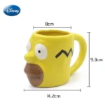 Disney Anime The Simpsons 3D Ceramic Mugs Cartoon Figure Homer Gift