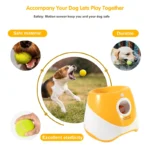 Automatic Tennis Launcher Pet Dogs Chase Toy Mini Tennis Throwing Pinball Machine Fun Interactive
