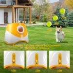 Automatic Tennis Launcher Pet Dogs Chase Toy Mini Tennis Throwing Pinball Machine Fun Interactive