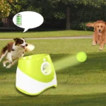 Automatic Tennis Launcher Pet Dogs Chase Toy Mini Tennis Throwing Pinball Machine Fun Interactive