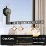 Aluminum Folding Clothes Drying Rack wall Suction Cup