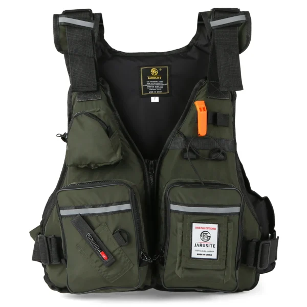 H5c71f3e7758a4aa9992ddac39cc53c69I Professional Life Jacket Fishing Vests Buoyancy Suit Portable Multi-Pockets Waterproof