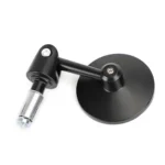 Adjustable 22mm Bar End Mirrors Black 73mm CONVEX Mirror 16-18mm I.D Motorcycle