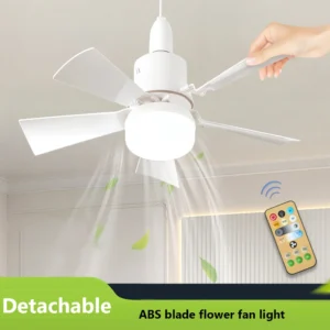 Light LED Fan Ceiling Light With Remote Dimming