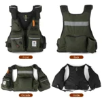 Professional Life Jacket Fishing Vests Buoyancy Suit Portable Multi-Pockets Waterproof