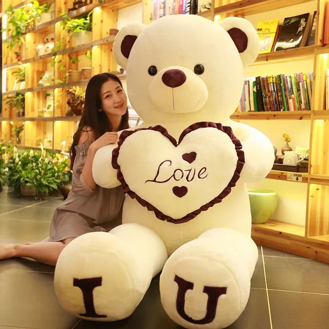 Gift 80/100cm Big Plush Size Teddy Bear Giant Toy Pink Girl Wife Birthday Valentines Day