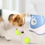 Automatic Tennis Launcher Pet Dogs Chase Toy Mini Tennis Throwing Pinball Machine Fun Interactive
