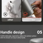 Oil Spray Bottle 250ml High Borosilicate Glass Cooking Oil Dispenser