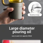 Oil Spray Bottle 250ml High Borosilicate Glass Cooking Oil Dispenser