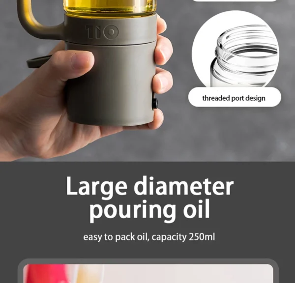 S61be83f29e4f45e89f71e5b95b495a8e1 Oil Spray Bottle 250ml High Borosilicate Glass Cooking Oil Dispenser