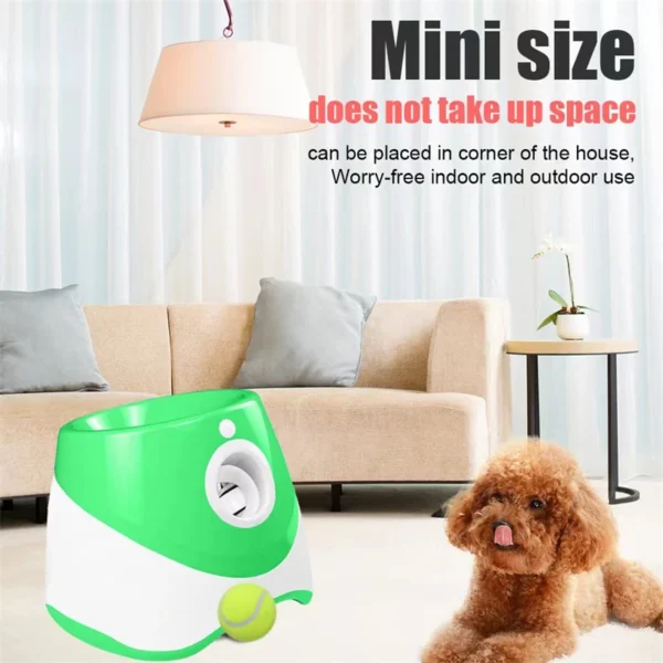 Automatic Tennis Launcher Pet Dogs Chase Toy Mini Tennis Throwing Pinball Machine Fun Interactive