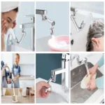 Faucet Extender Metal 1080° Universal Rotation Faucet Sprayer Head 22/24mm Adaptor Washbasin Aerator Bubbler Nozzle Kitchen Tap