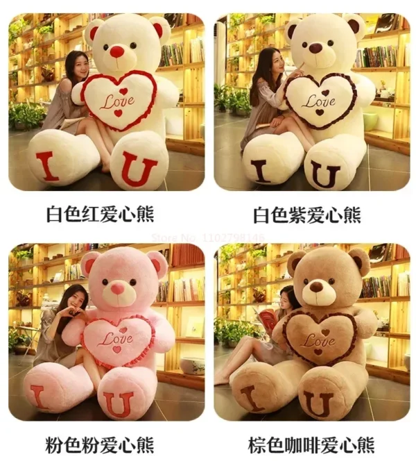 S893df504e1ca4085969309143832e897D Gift 80/100cm Big Plush Size Teddy Bear Giant Toy Pink Girl Wife Birthday Valentines Day