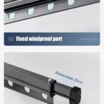 Windproof Wall-Mounted Drying Rack Retractable No-Hole Aluminum Alloy Material
