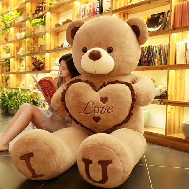 Gift 80/100cm Big Plush Size Teddy Bear Giant Toy Pink Girl Wife Birthday Valentines Day