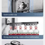 Windproof Wall-Mounted Drying Rack Retractable No-Hole Aluminum Alloy Material